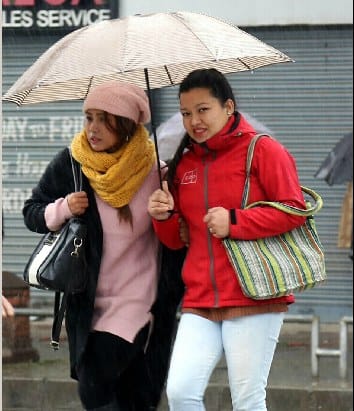 weather turn colder with rain and hue