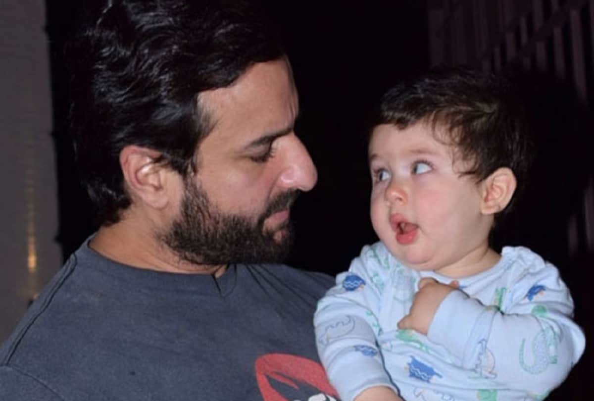  saif and taimur ali khan latest photos viral on social media