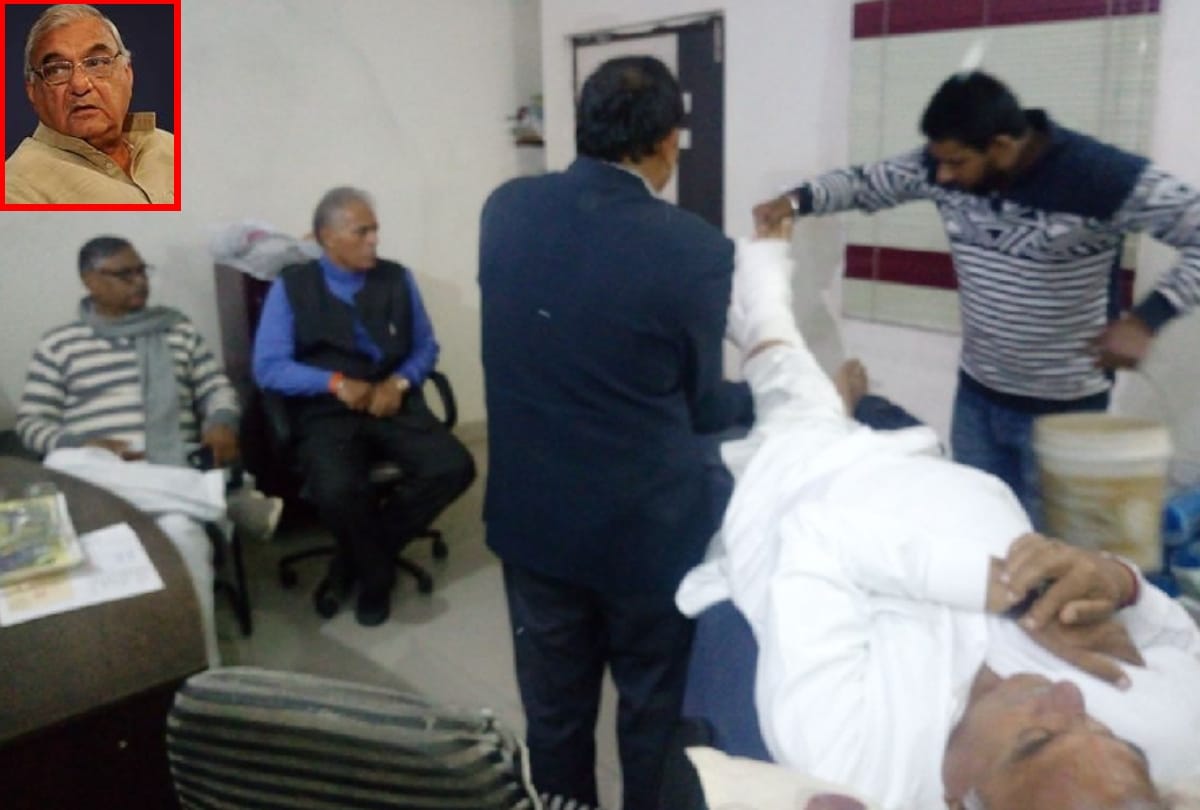 haryana former cm bhupinder singh hooda leg bone fracture after he fall on ground in event at palwal