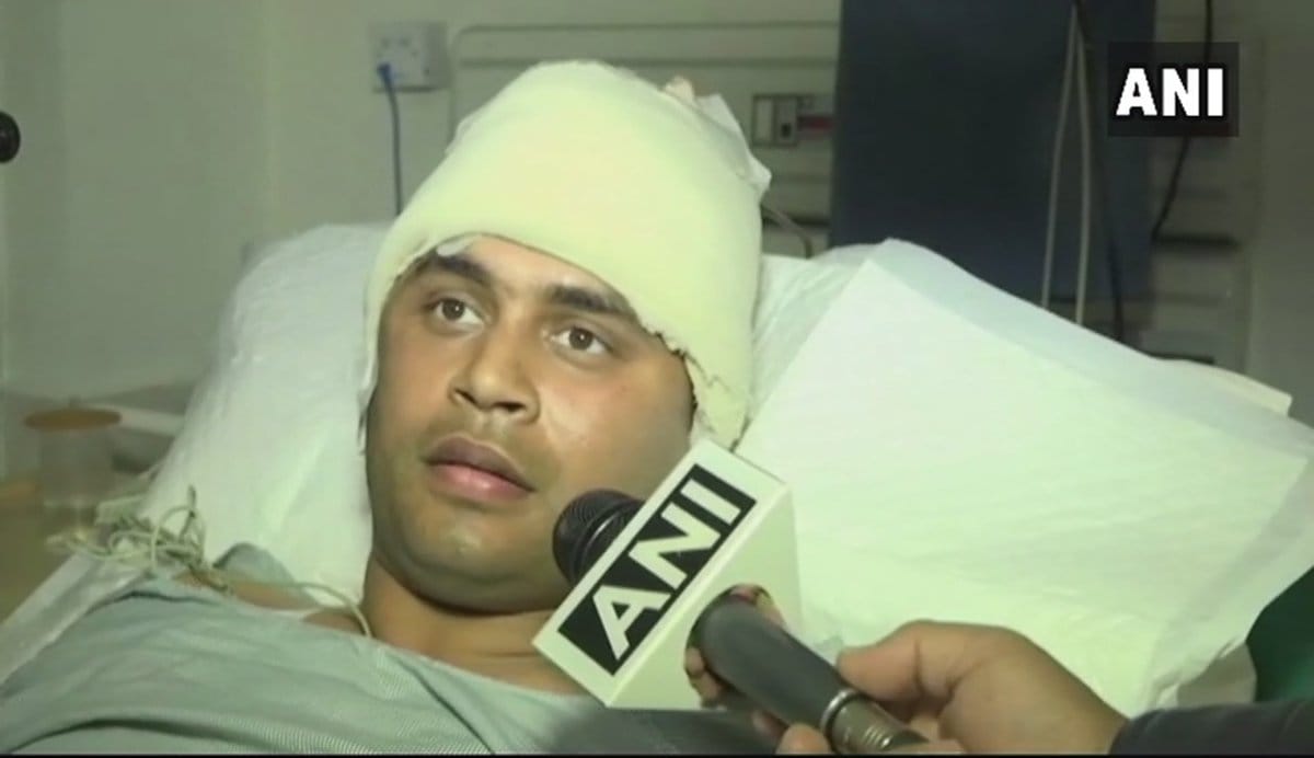 Major Abhijeet who was injured in Sunjuwan Attack recovering in the Army Hospital at Udhampur