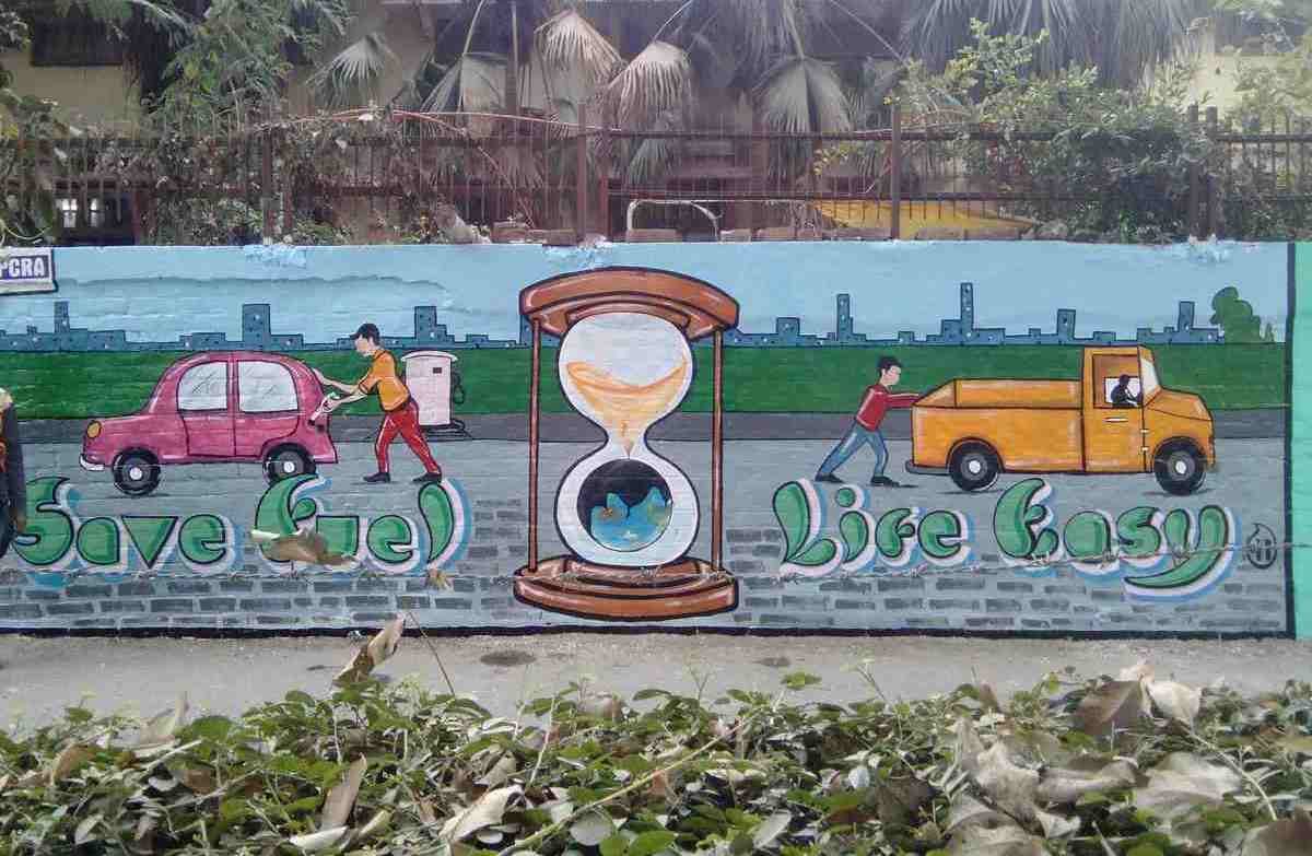 Student gave big message to painting on wall