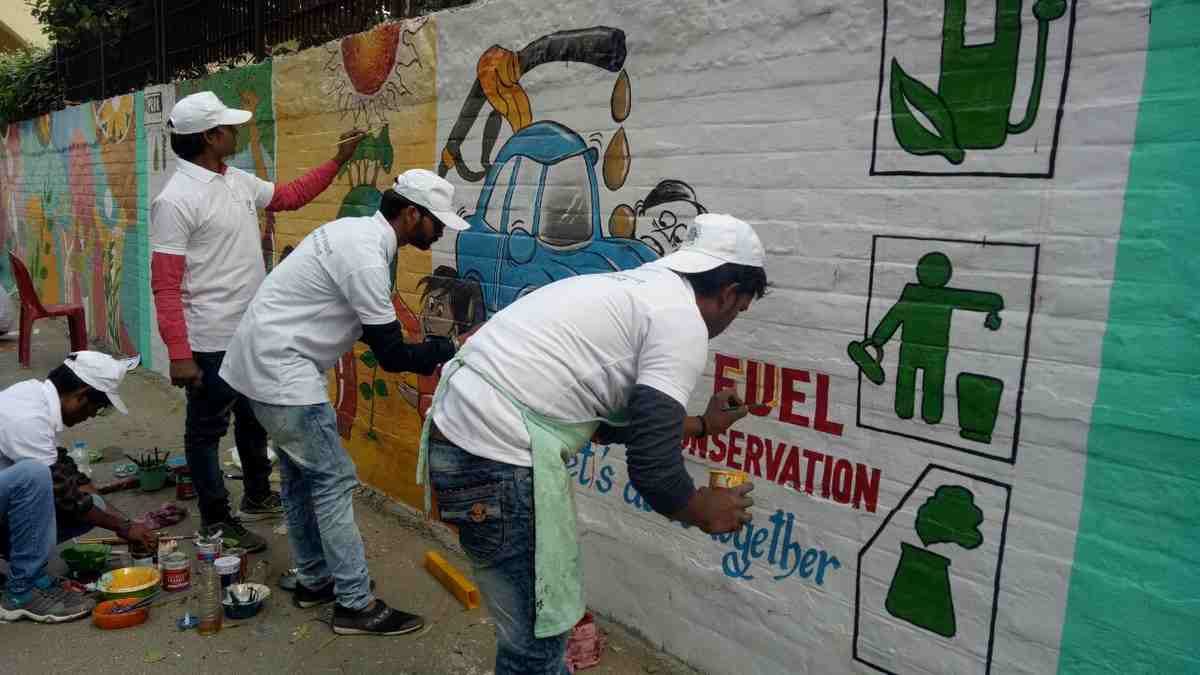 Student gave big message to painting on wall