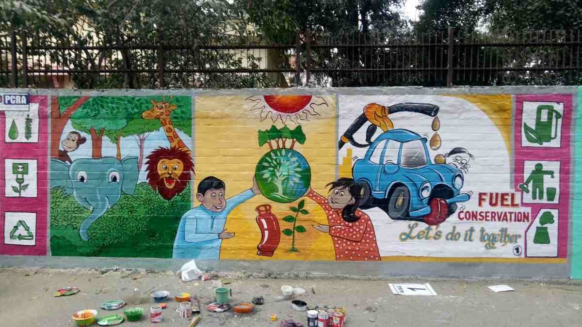 Student gave big message to painting on wall