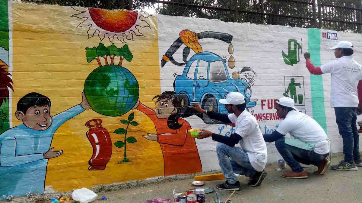 Student gave big message to painting on wall