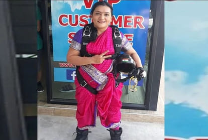 padma winner sheetal rane mahajan jumped from thirteen thousand feet with wearing a saree.