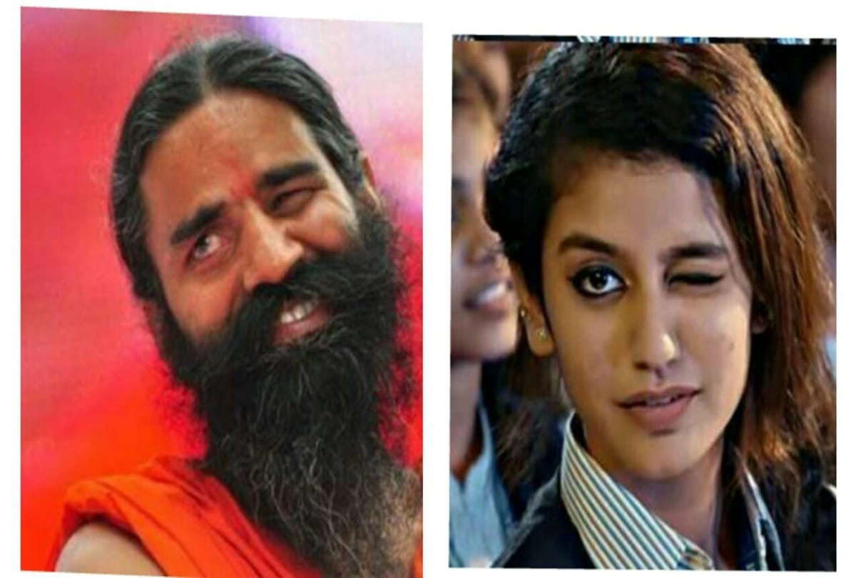 Priya Prakash memes with bollywood Personality on social media
