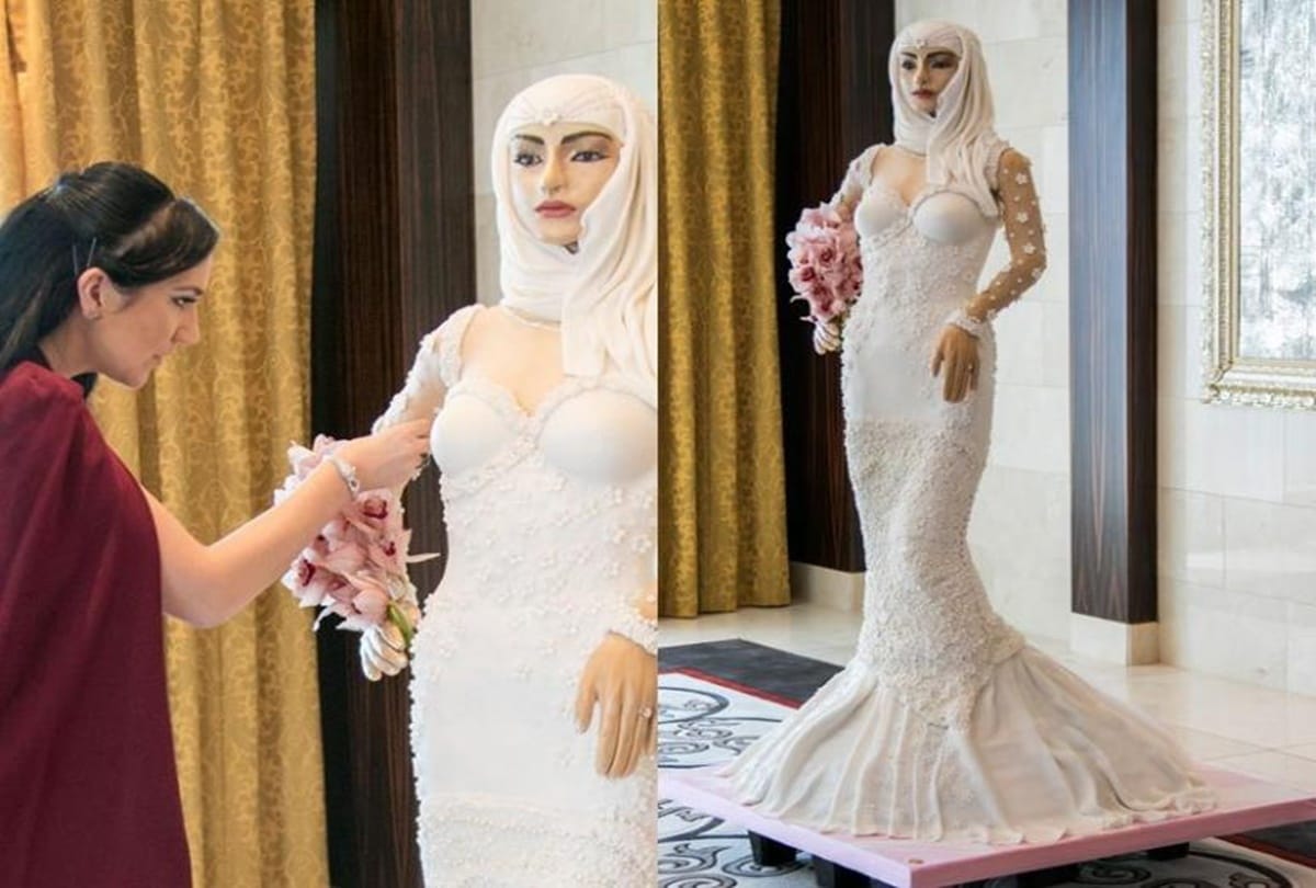 The worlds most expensive cake it looks like a wearing gown bride