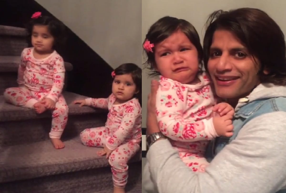 Karanvir Bohra daughters video will win your heart surely 