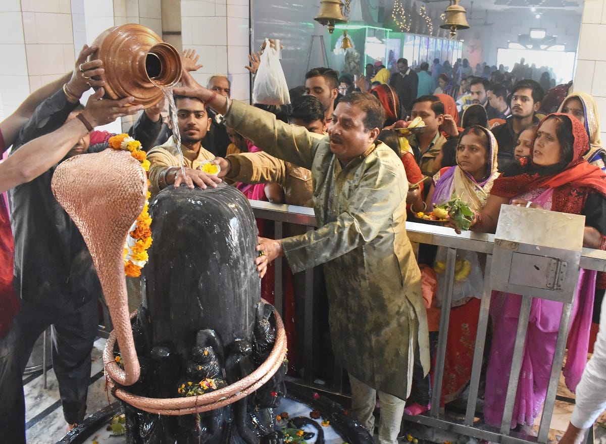 shiva temple's getting reasy for mahashivratri