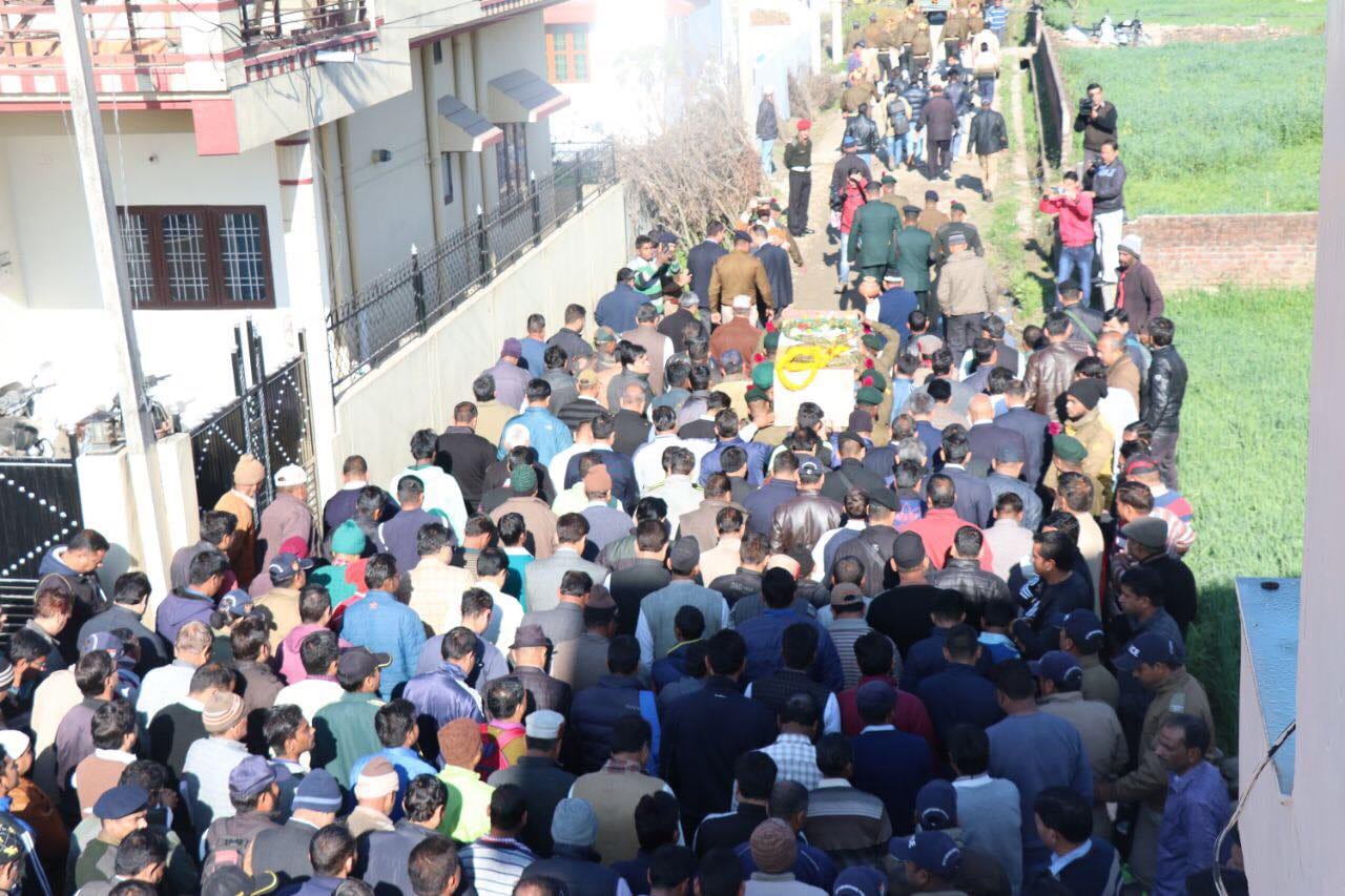 Sunjwan attack martyr antim yatra in dehradun