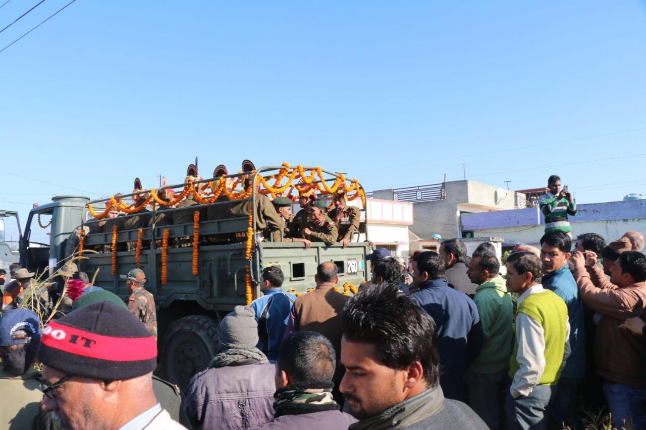 Sunjwan attack martyr antim yatra in dehradun