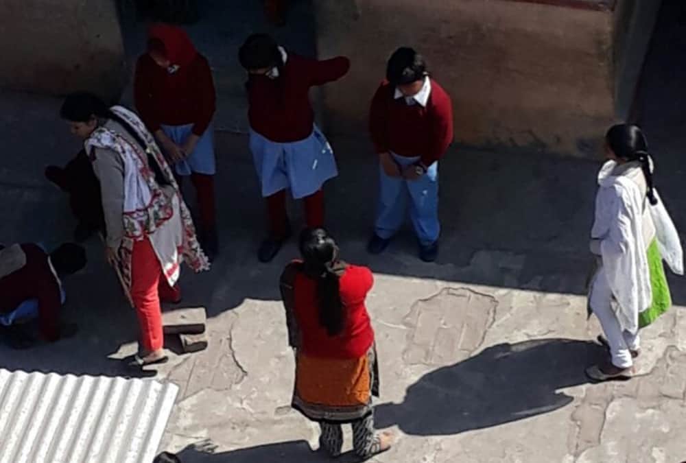 viral pictures of punishment of students.