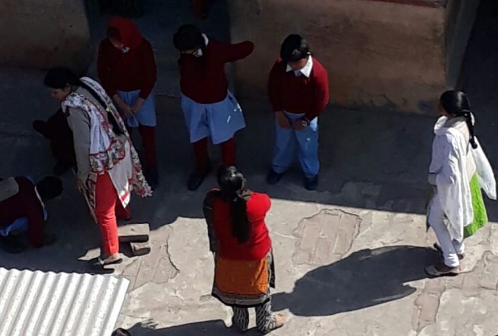 viral pictures of punishment of students.
