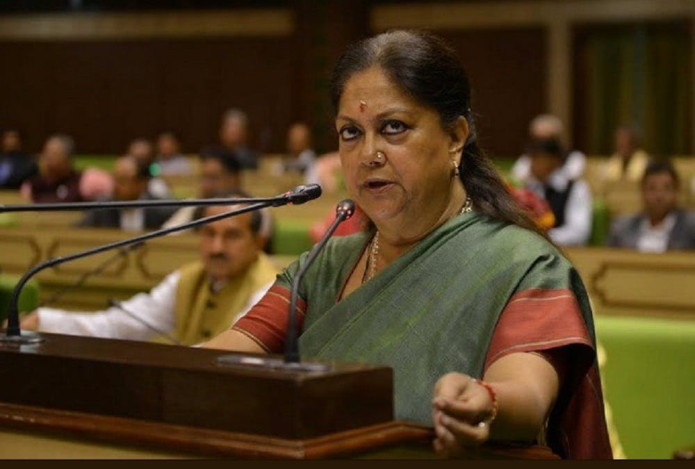 Black law will be back, CM Vasundhara Raje declares in Rajasthan assembly