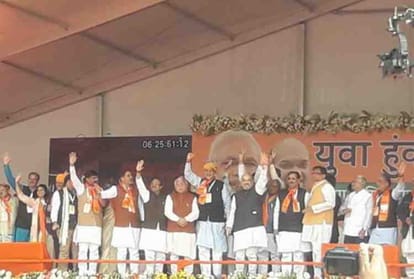 bjp president amit shah bike rally in jind