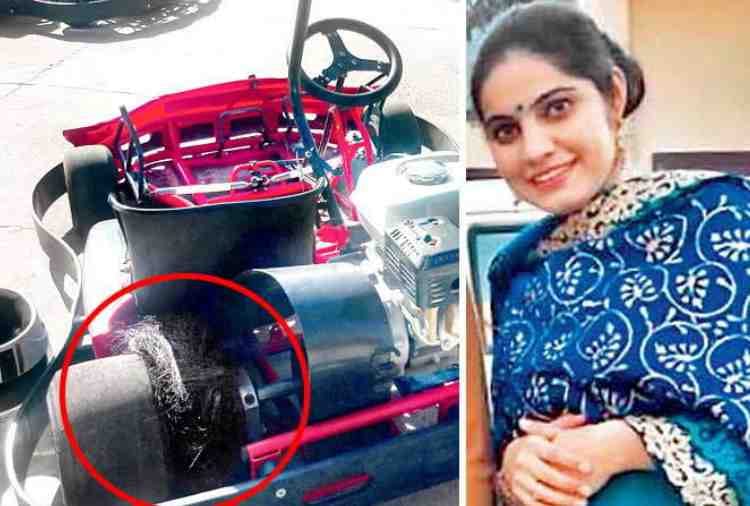 bathinda lady hair trapped in racing car in yadvindra garden pinjore