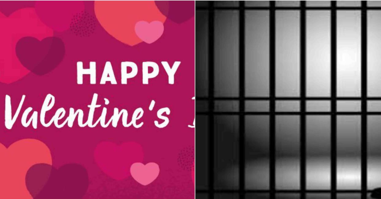 husband went into jail after wife complain on valentine day