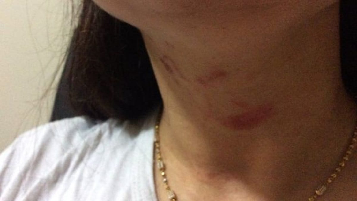 wife beaten by husband on road in abohar punjab