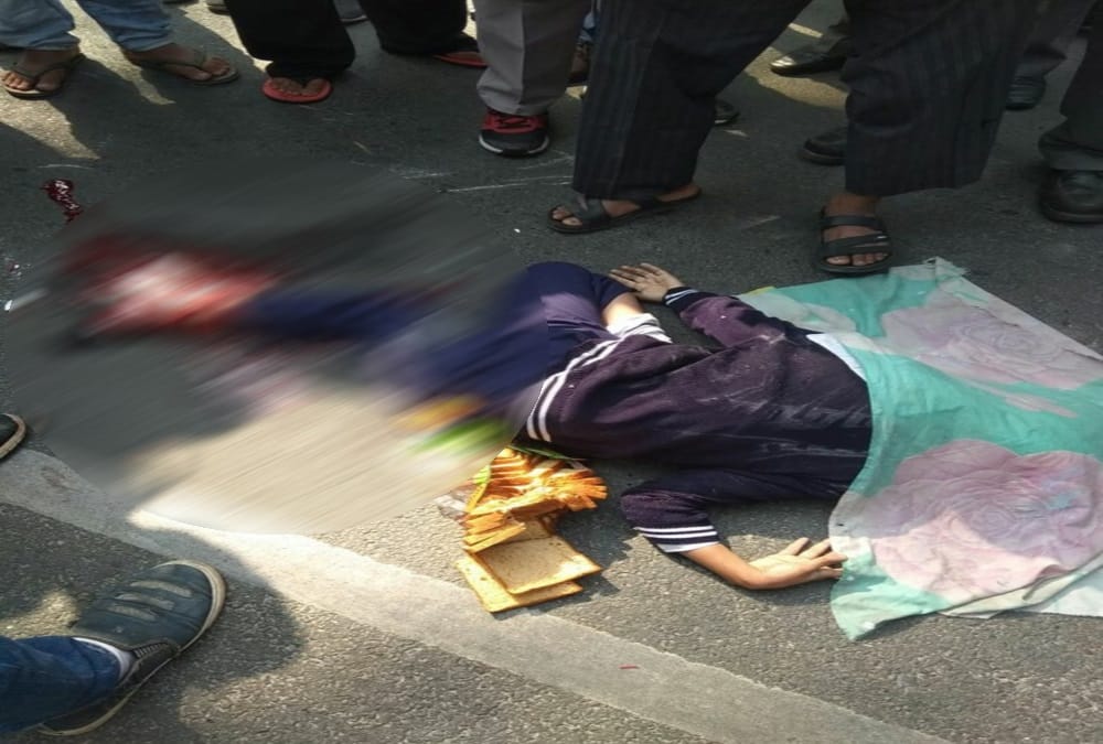 Accident in haldwani dumper crushed eight year old girl she died
