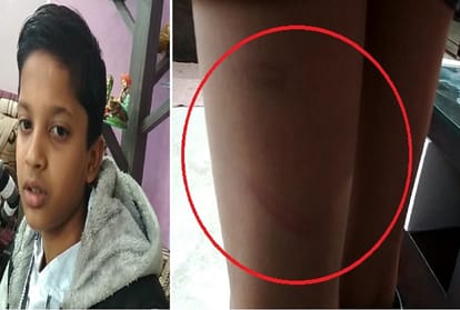 Student beaten by school teacher in alwar rajasthan