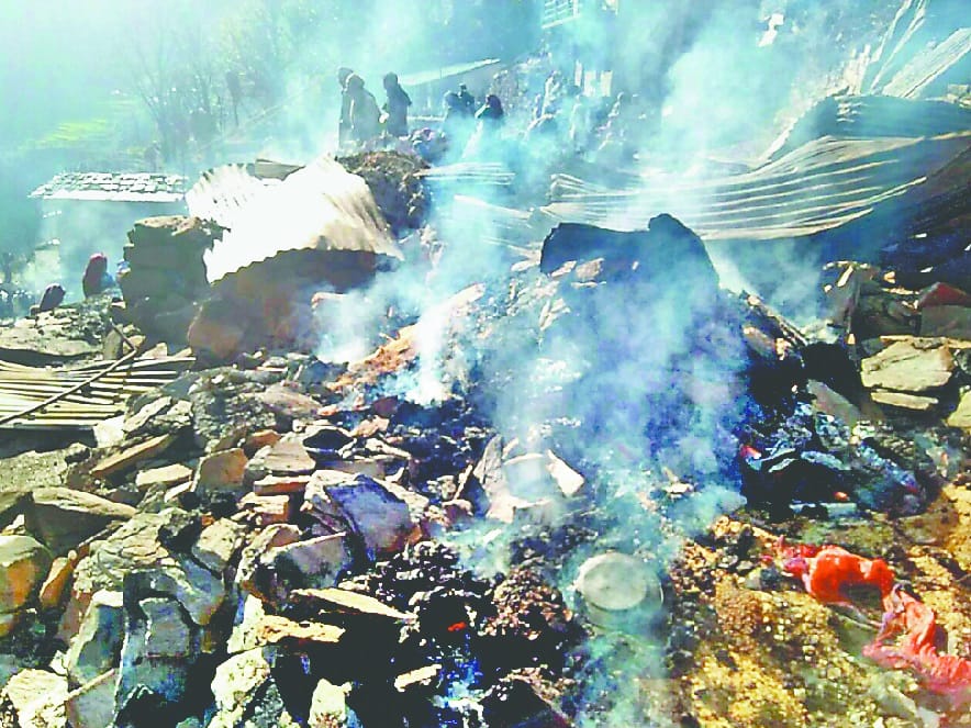 Whole village caught fire in uttarkashi photos