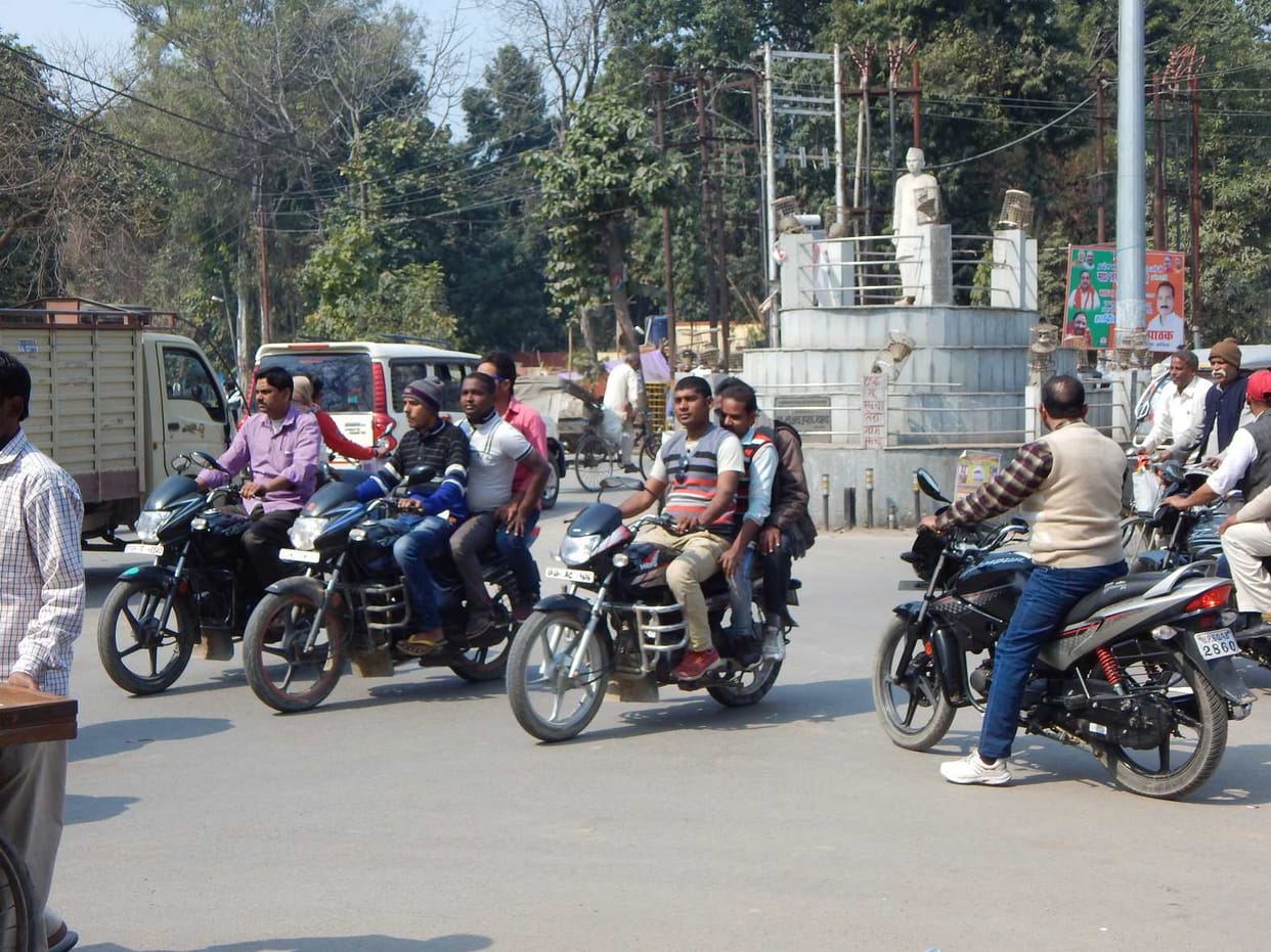 Triple riding in ballia 