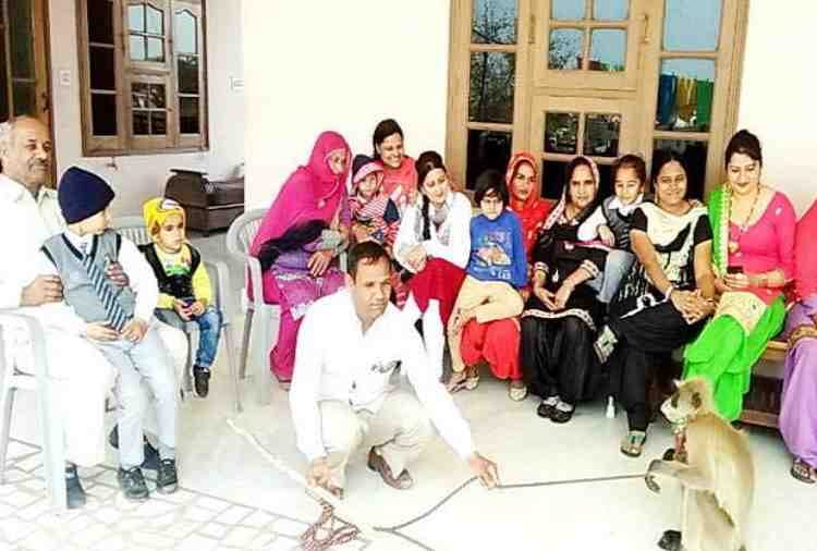 unique marriage, baboon given to groom in dowry
