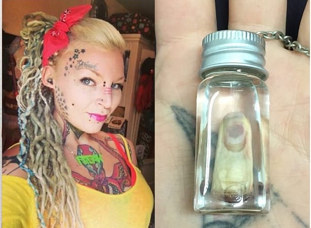 this women cuts off her finger and turned it into a pendant
