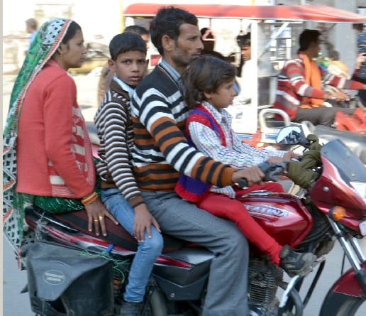 bikers overlaoading vehicles without wearing halmet