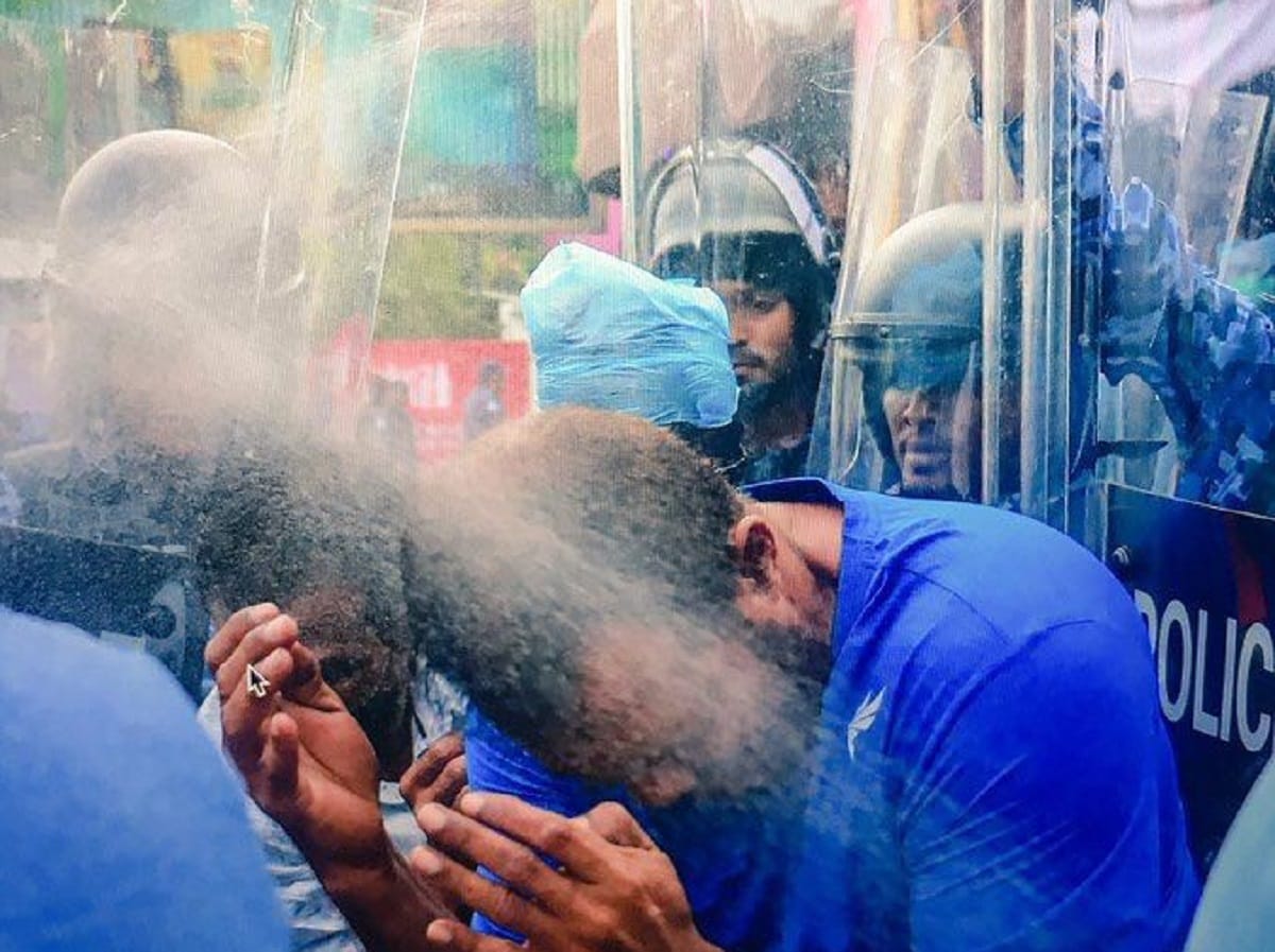 Maldives police arrested several people after protest in male
