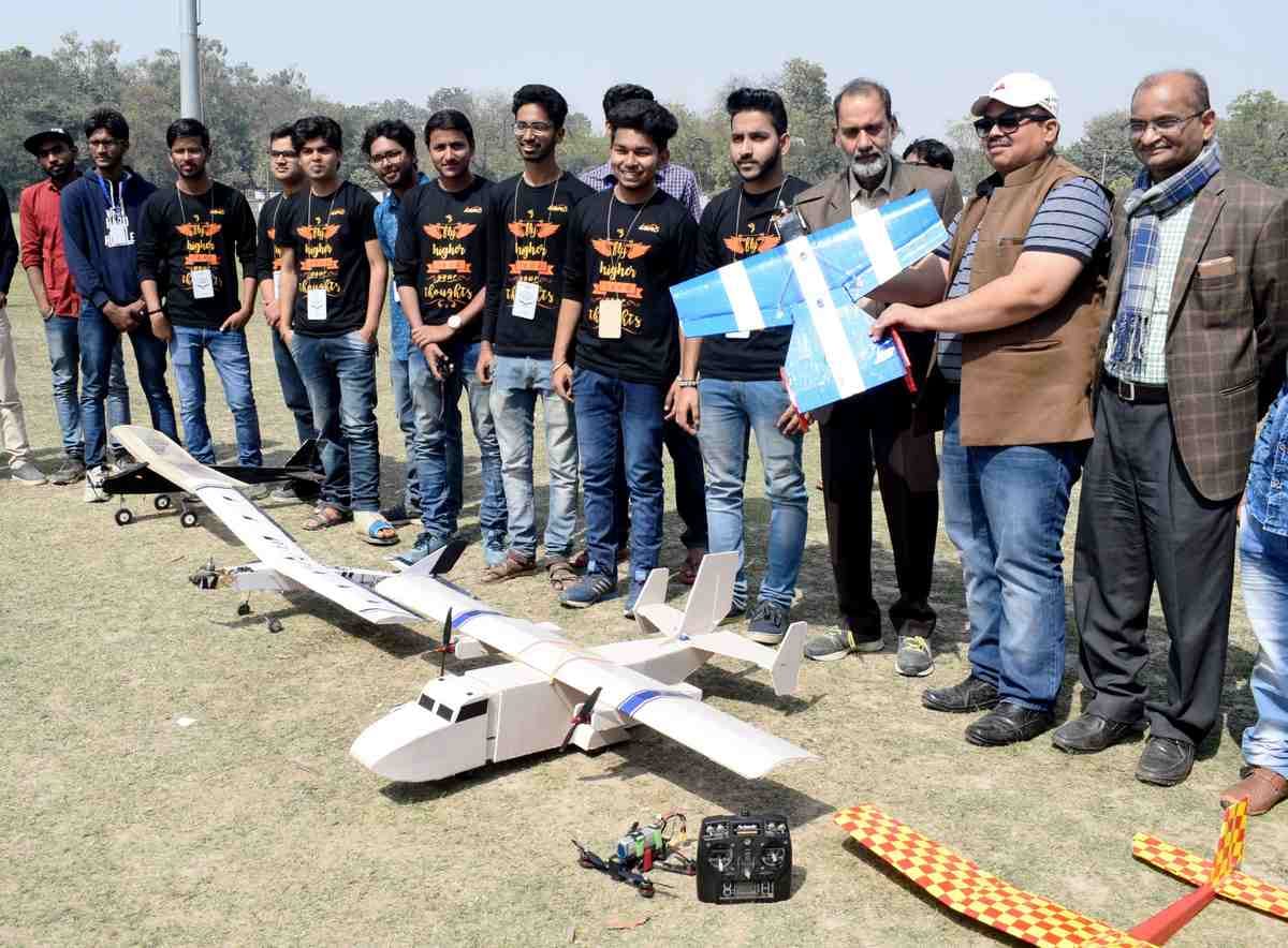 plane rocket and drone show in iit bhu technex 