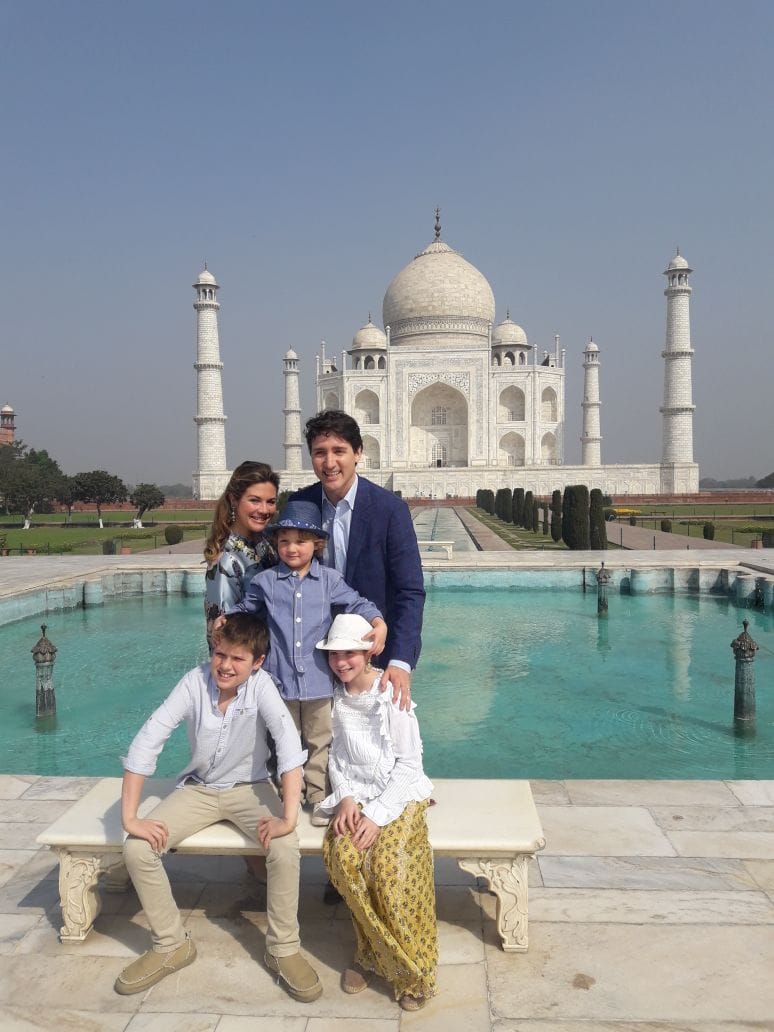 canadian prime minister justin trudeau observed taj mahal