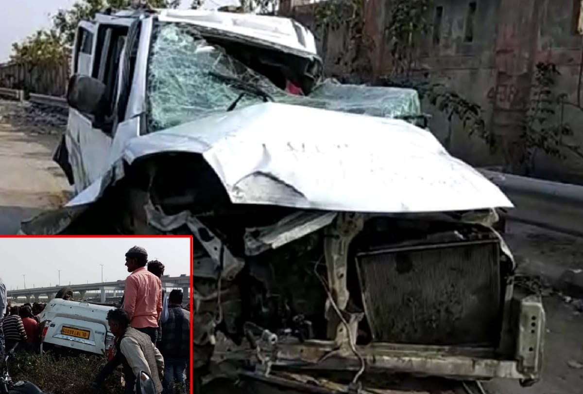 wagon r met with an accident when hit a divider
