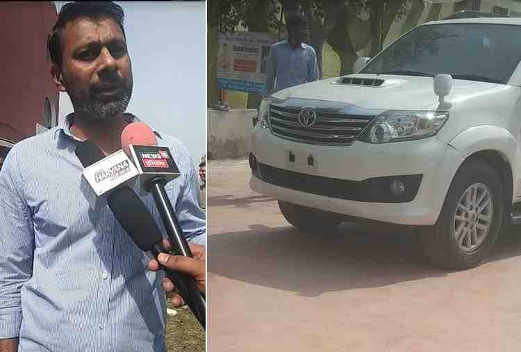 indian fast bowler praveen kumar break traffic rules by driving car without number