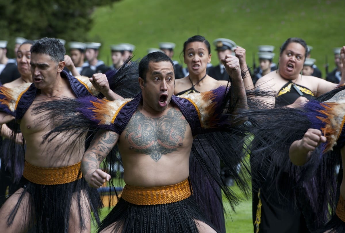 New zealand maori culture do haka to honour guests