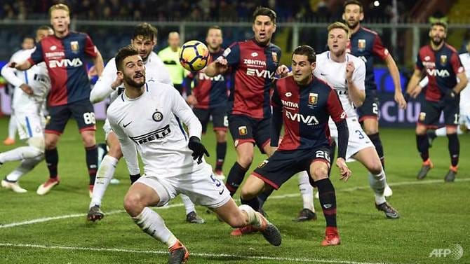genoa beats inter milan by 2-0 in Italian Serie