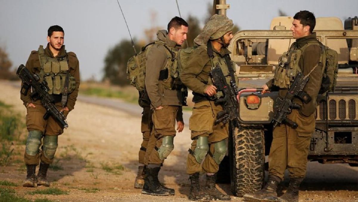 Israeli jets struck the Gaza Strip on Saturday after four soldiers were wounded 