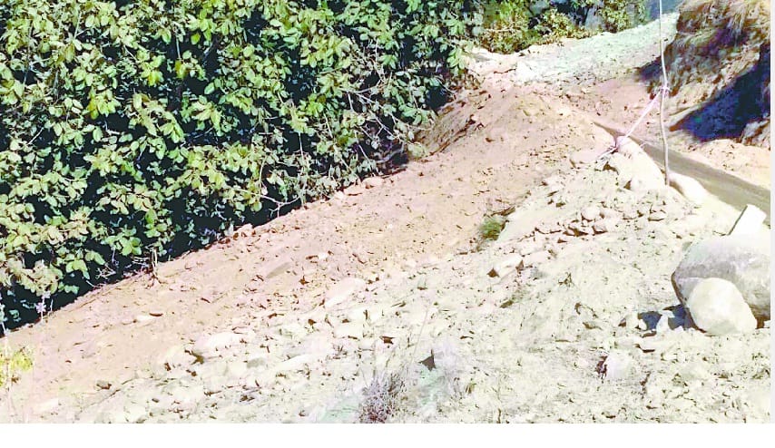 mud thrown on measured land