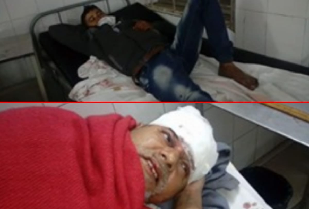 road accident in muradnagar when bus and truck collided