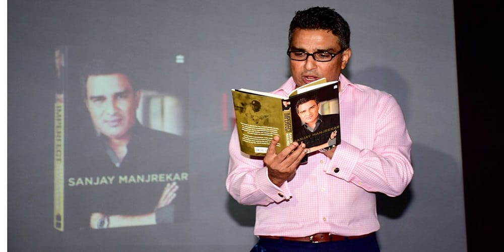sanjay manjrekar launches his book imperfect