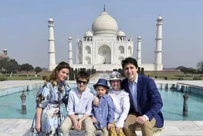 Canadian Prime Minister Justin Trudeau visited the Taj Mahal in Agra on Sunday