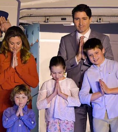 Canadian Prime Minister Justin Trudeau visited the Taj Mahal in Agra on Sunday