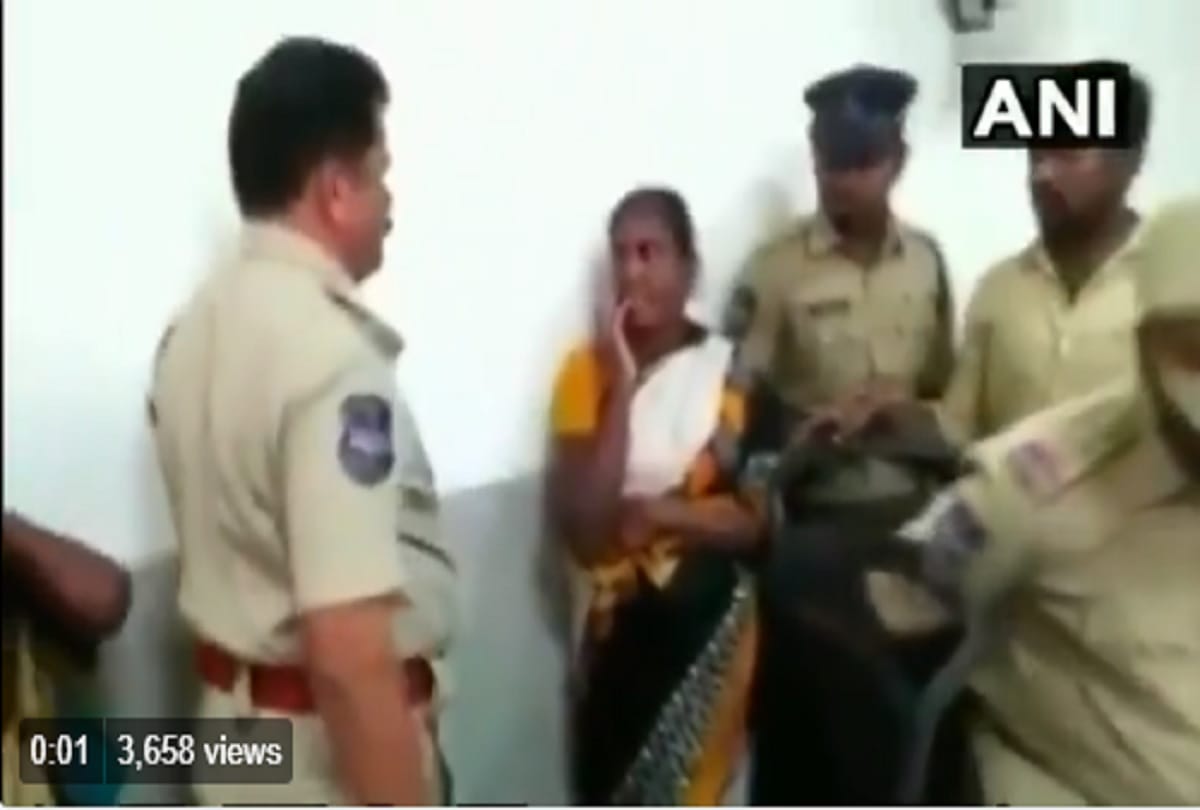  Video: Inhuman behavior by the Telangana police officer with woman
