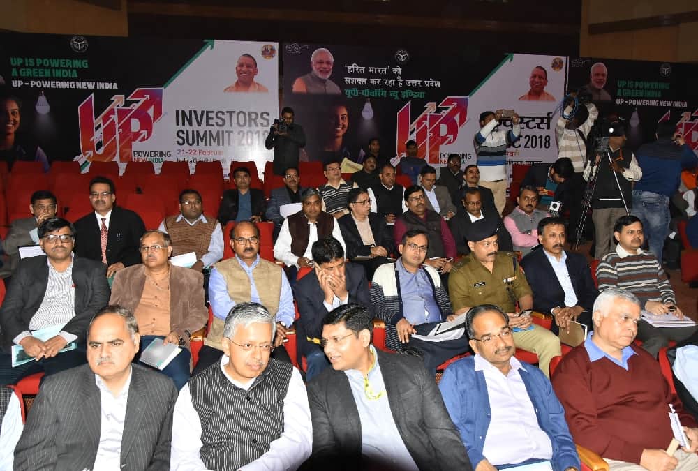 yogi adityanath inspects preparations of uttar pradesh investors meet.