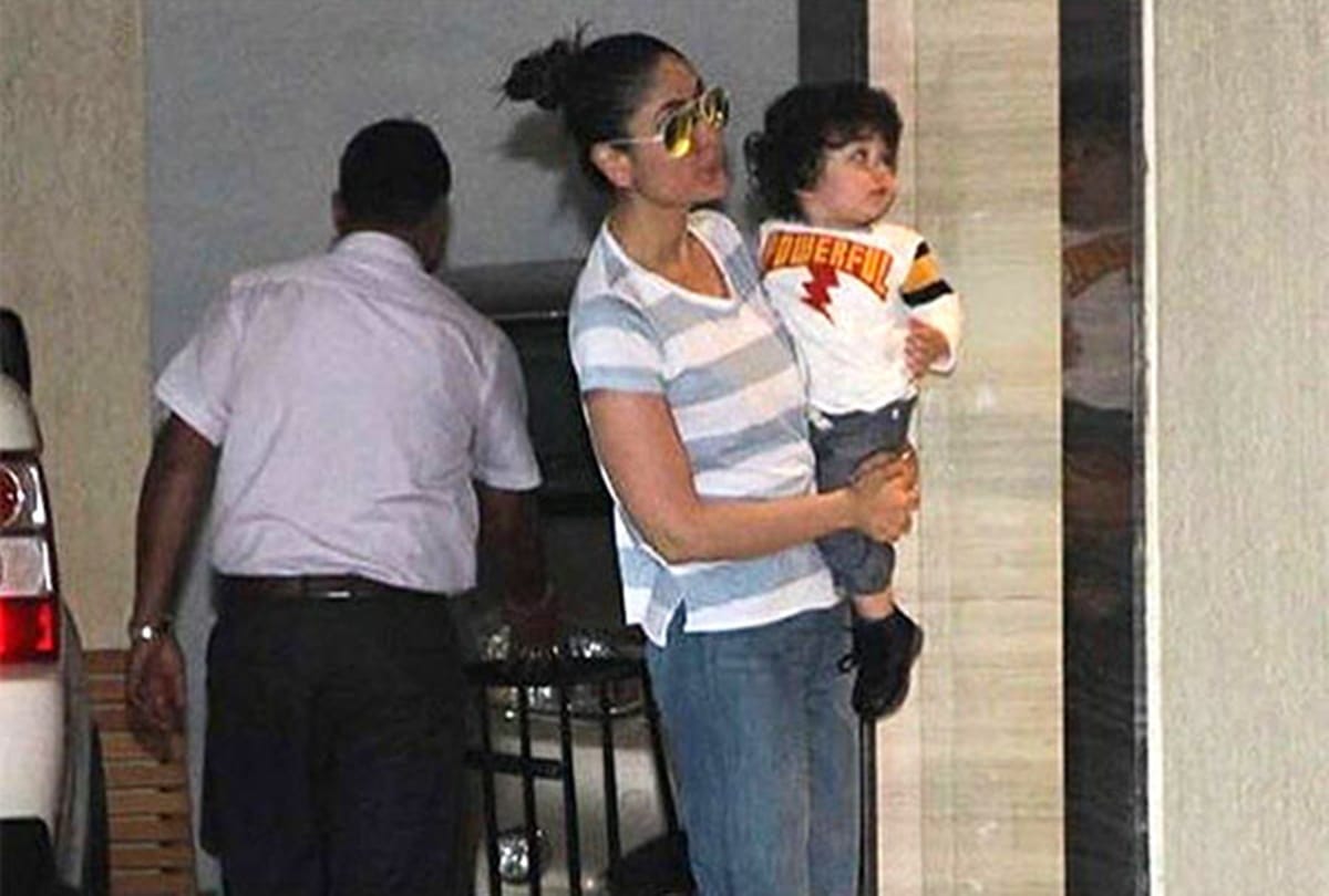 Kareena Kapoor Khan and baby Taimur visits his granny Babita on sunday