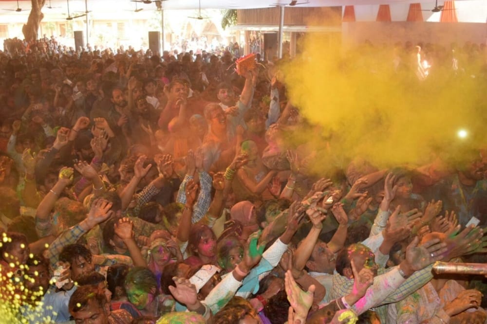 see the different colours of holi