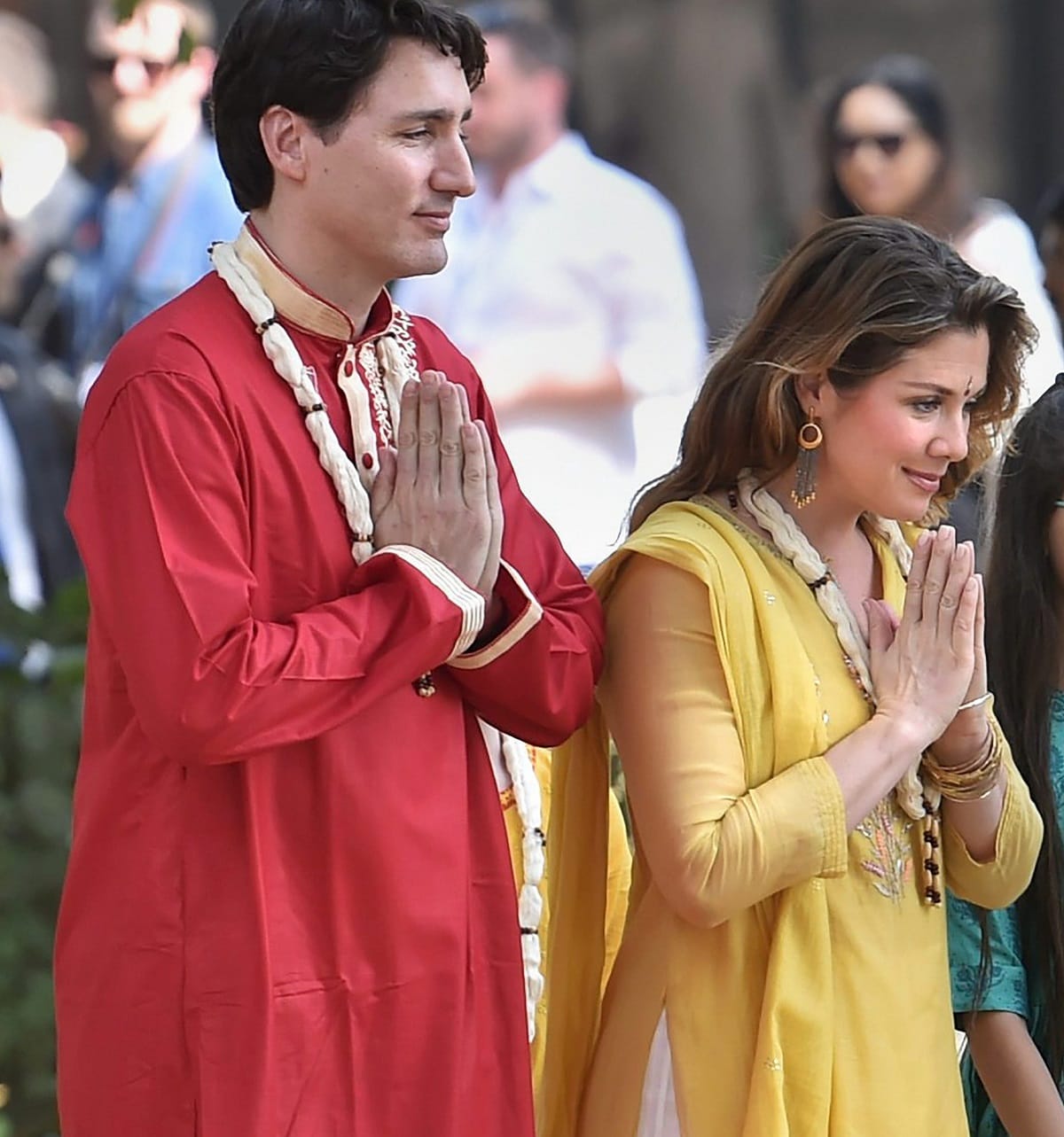 Canadian PM Justin Trudeau visit with their children to the historic Sabarmati Ashram in Ahmedabad