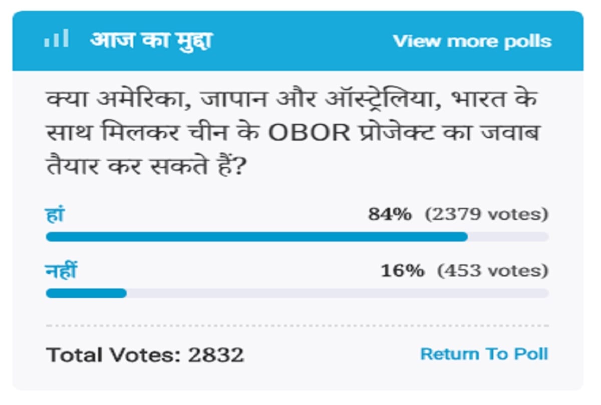 Amar ujala poll obor india america japan and australia is ready to counter china