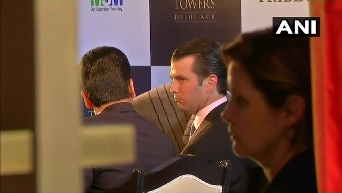 Junior donald trump arrives in Delhi for week long Visit 