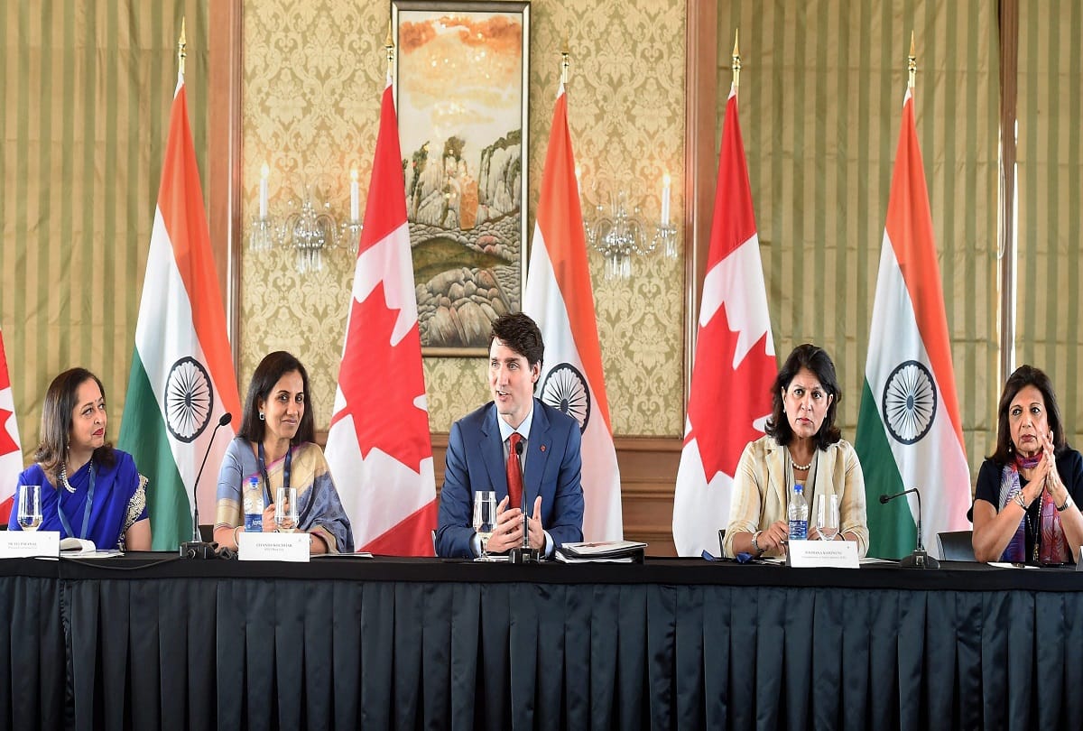 Indian businessmen meet with Canadian PM Justin Trudeau at Taj Mumbai maharashtra